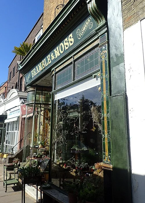 Bramble and Moss florist’s shop front on Hill Rise in Richmond, photographed in April 2026