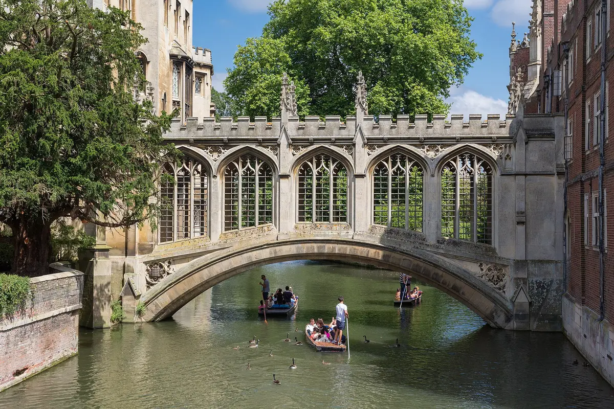 Photograph of St John’s College and the Bridge of Sighs