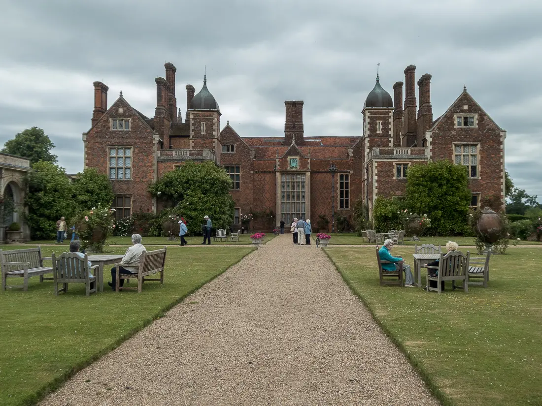North Mymms Park’s red-brick mansion and formal lawn